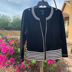 WHBM Black Knit Dress Jacket.